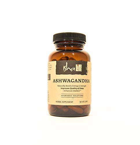 ISHA Ashwagandha Integratori - Integratore naturale di erbe, 500 mg ea (90 tappi di Veg)