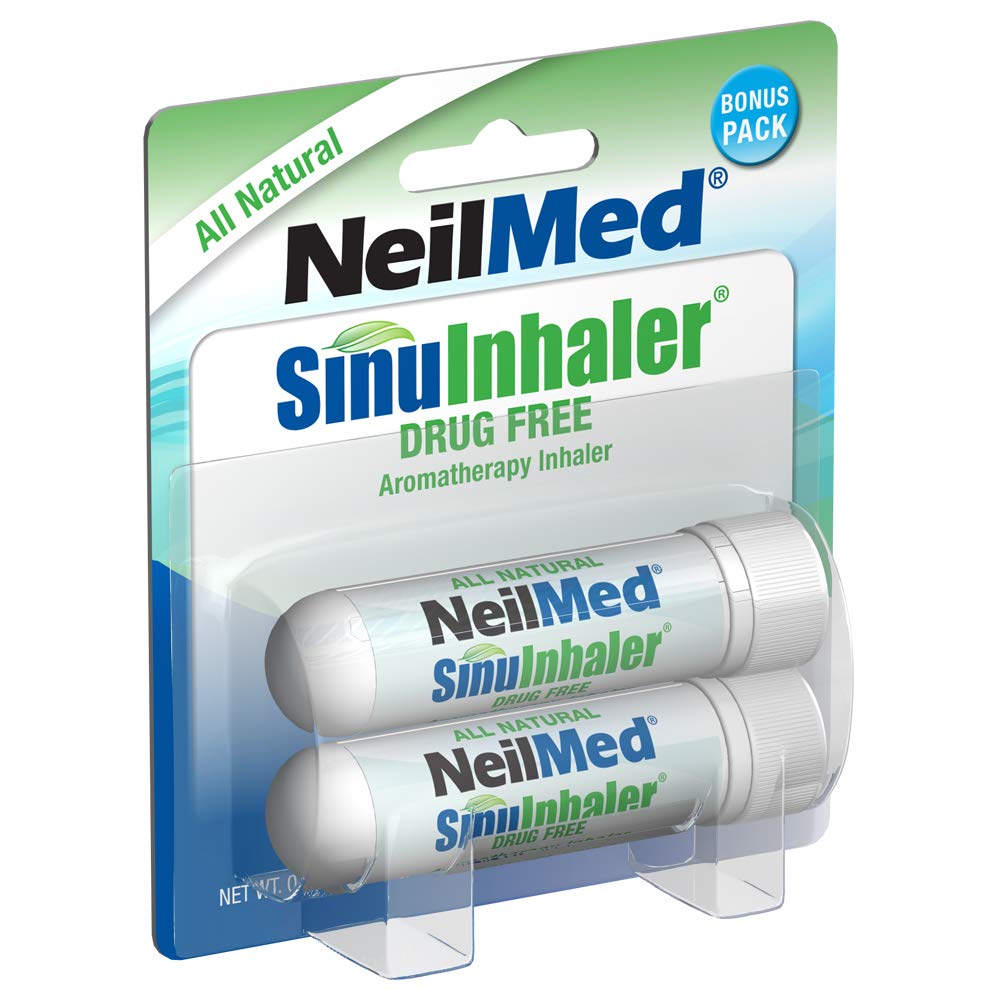 NeilMed SinuInhaler Aromathérapie naturelle non médicamentée Inhalateur (Bonus Pack) 2 Nombre (paquet de 1)