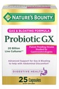Natur Bounty Probiotische GX, hilft mit gelegentlichem Gas und Blähungen, Nahrungsergänzungsmittel, Verdauungsgesundheit, 25 Kapseln