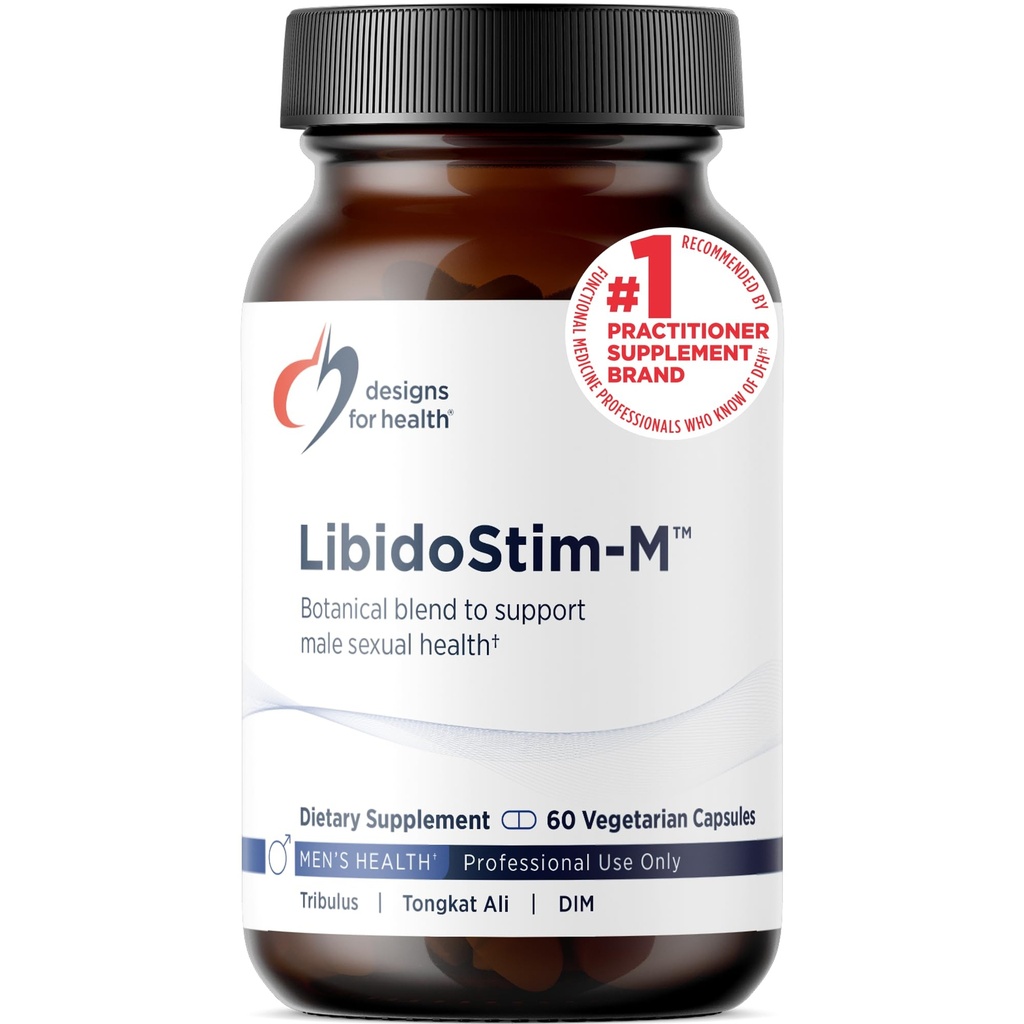 Progetti per salute LibidoStim-M - Formula per gli uomini con Tribulus, DIM + Horny Goat Weed - Non-GMO + Gluten Free Herbal Supplemento per aiutare a mantenere il testosterone normale (60 capsule)