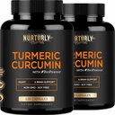 Kurkuma Curcumin mit BioPerine Schwarz Pfeffer und 95% Curcuminoide - Hohe Absorption Kurkuma Ergänzungen 1300mg für Herzgesundheit - Non-GMO, Glutenfrei - 240 Kapseln