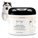 Invidia dell'occhio Lacrima Pulizie per gatti. Textured to Gently Clean, Tratta la causa distensione. Formula naturale al 100%. Raccomandato da Persian & Exotic Breeders, Vets, Groomers. U.S.A. Made. 60 Cat Eye Wipes