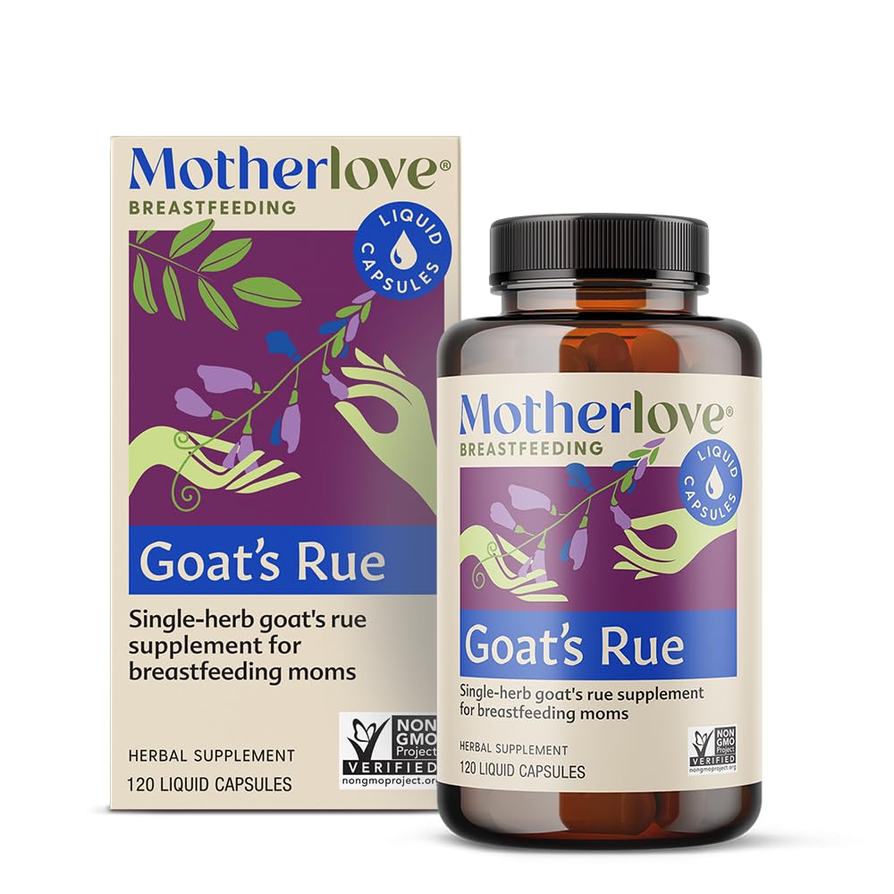 Motherlove Goat’s Rue (120 Flüssigkeitskappen) Schnürung Ergänzung für Brustgewebe Entwicklung und Unterstützung Brustmilch Versorgung — Non-GMO, Bio Kräuter, Vegan, Kosher, Soja-Free