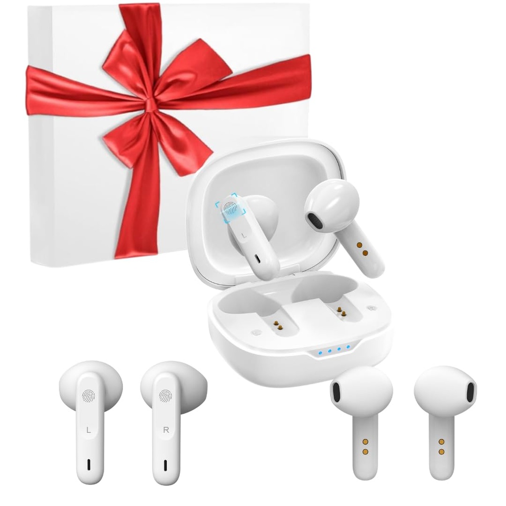 Hörgeräte Verstärker | Hörgeräte Verstärker für Senioren | Wiederaufladbar mit Lärm abbrechenden Hörgeräte für Senioren & Erwachsene mit Tragbare Ladetasche (White) von EZ HEAR