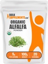 BulkSupplements.com Bio Alfalfa Grass Powder - Alfalfa Supplement, Green Superfood Powder - Vegan & Glutenfrei, 5g pro Servierung, 100g (3,5 oz) (Pack von 1)