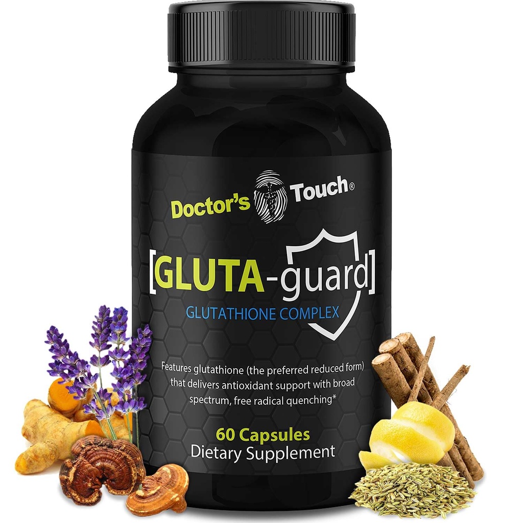Doctor's Touch Liposomal Glutathione Supplement - Leichte Glutathione Kapseln für Energie, Gehirnunterstützung und Hautgesundheit - Pure Maximum Absorption Glutathione Liposomal Supplement