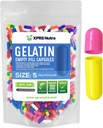 XPRS Nutra Taille 5 Capsules vides - 100 Compte très petites Capsules de gélatine vides - Pills Bricolage Capsule Remplissage - Gel de pilules rechargeables pour Do-It-Youlf Vitamine Supplements (Multi Color)