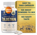 Supplément de colostrum 2 mois d'approvisionnement, Colostrum de la farine d'herbe, gélules de colostrum
