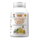 ANDREW LESSMAN PC Liver and Brain Benefits 180 Softgels - Phosphatidyl Choline, wichtigster Baustein für gesunde Leber- und Hirnstruktur, Funktion. Keine Zusatzstoffe. Einfach zu Swallow Softgels