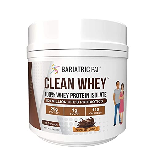 BariatricPal Clean Whey Protein (25g) with Probiotics (15 Servings) (Chocolate)