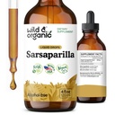 Teinture de racine Sarsaparilla sauvage et biologique - Soutien global - Supplément extrait Sarsaparilla - Vegan, sucre et gouttes liquides sans alcool - 4 fl oz