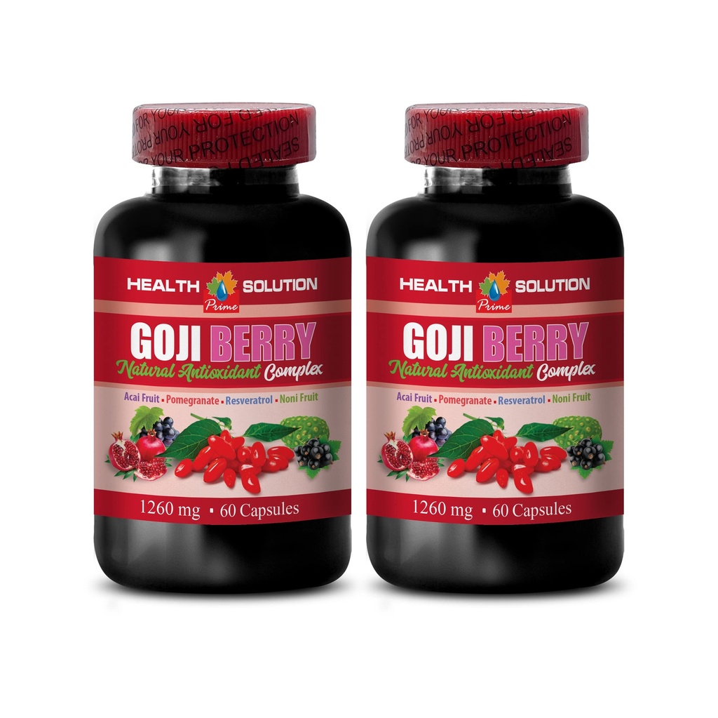 Antioxidans Multivitamin - GOJI BERRY - NATURAL ANTIOXIDANT COMPLEX - Natürliche Resveratrol - Antioxidantien Ergänzung - Superfood Goji Beeren, Goji Beeren Ergänzungen, Superfood Antioxidans, 2B 120Caps