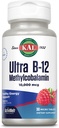 KAL Ultra B12 Methylcobalamin 10.000mcg, Hohe Potenz Vitamin B-12 für gesunde Energie, Stoffwechsel, Nerve, Red Blood Cell Support,* Natürliche Raspberry Flavor, Vegetarisch, 30 Micro Tabletten, 30 Servierungen