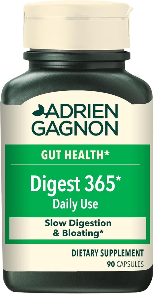 Adrien Gagnon - Digest 365 Complexe naturel des enzymes digestives, pour supplément de digestion gaz et de dégel, rétablir la santé Gut - 90 Compte