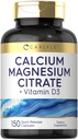 Carlyle Calcium Magnesium Citrat mit Vitamin D3 | 150 Kapseln | Non-GMO & Gluten Kostenlose Ergänzung