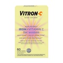 Supplément de fer Vitron-C pour les femmes avec de la vitamine C, pour la production de globules rouges et le soutien immunitaire, compte 60