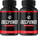 Erecpower for Men Capsules - Erecpower Pills Advanced Formula - Maximum Strength, ErecPower for Men Supplément Erec Power 60 Capsules, Erec Power Vitamine Pills Reviews (2 Pack)