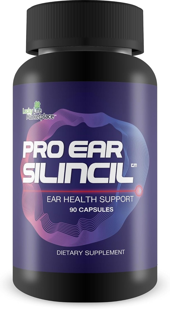 Pro Ear Silincil - Soutien de la santé de l'oreille et de l'ouïe - Aide à réduire les sonneries et le buzzage de l'oreille - Soutien Réduction de l'enflure et amélioration du débit sanguin - Promouvoir l'audition optimale - curcuma, vitamine C, ail