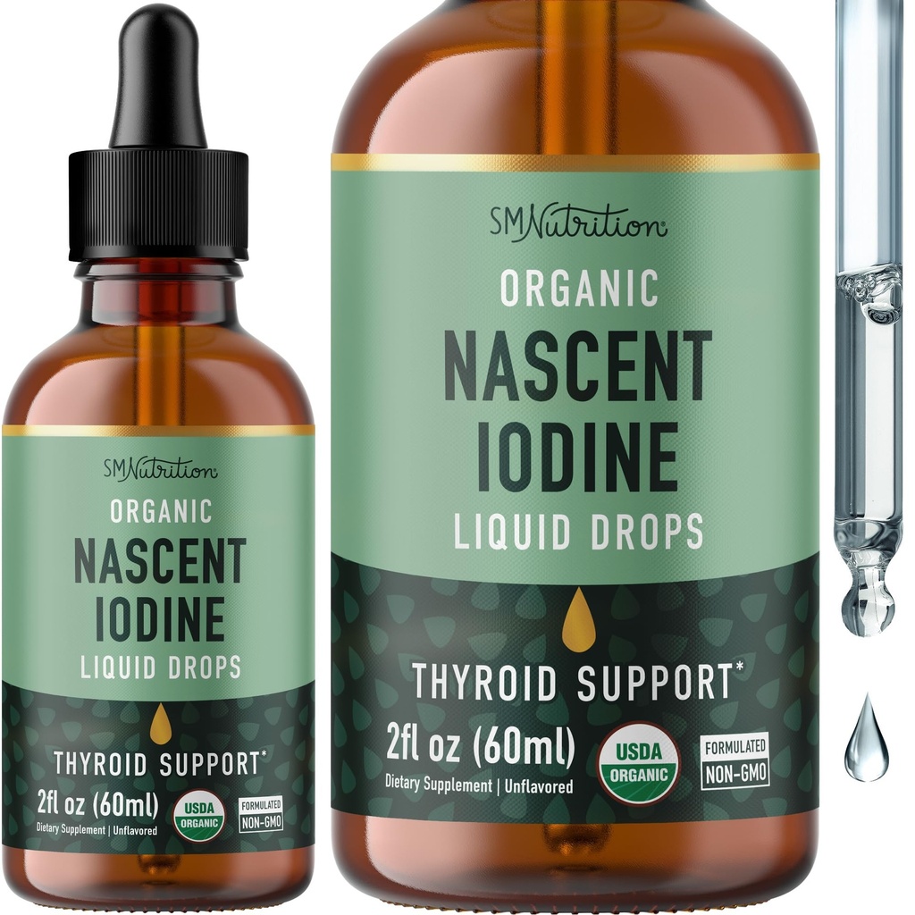 Liquid Iodine biologique pour support thyroïdien