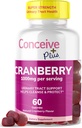CONCEIVE PLUS Gommies de canneberge - 1000mg Strength Vitamines de canneberge, santé urinaire, 60 Nombre de gommy, 30 jours d'approvisionnement
