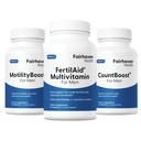 Fairhaven Health FertilAid für Männer, MotilityBoost, und Countboost Combo | Fertility Supplements für Männer | Male Fruchtbarkeitsergänzung mit Empfängnis für ihn Pränatales Vitamin
