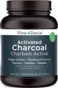 Viva Doria Virgin en poudre de charbon activé, dérivé de bois franc, grade alimentaire, 16 oz (1 livre)
