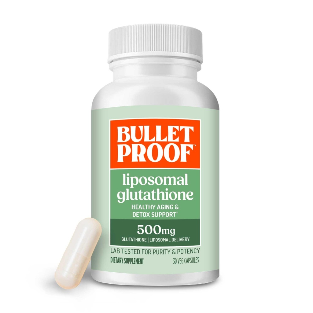 Bulletproof Liposomale Glutathione Force Antioxidante Kapseln, 30 Zähler, Ergänzung für Lebergesundheit und Immununterstützung, 30 Portionen