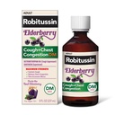 Robitussin Maximum Strength Elderberry Cough Plus Chest Congestion DM, Cough Suppressant für Erwachsene, Bereitstellung flüssiger Husten und Chest Congestion Relief - 8 Fl Oz