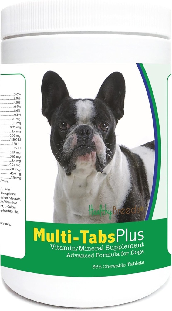 Healthy Breeds French Bulldog Multi-Tabs Plus Chewable Tablets 365 Count