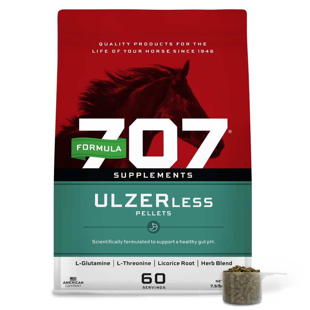Formel 707 ULZERless Equine Supplement, 7.5lb Tasche - Natürliche Gut Unterstützung für Pferde mit Ulcer Risikofaktoren