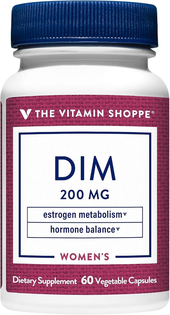 Das Vitamin Shoppe DIM mit BioPerine - unterstützt Hormon Balance & Estrogen Stoffwechsel - 200 MG (60 vegetarische Kapseln)