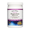 Fattori naturali Stress-Relax Magnesio notturno Bisglycinate - Supporta il sonno e il relax* - con Melatonina, L-teanina & GABA - Tropical Flavor - 4.23 oz