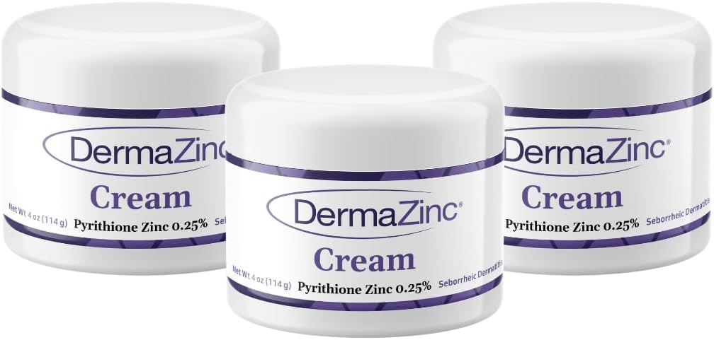 DermaZinc-Therapiecreme, Zinkcreme für Haut, SkinDisorder ReliefCream für Psoriasis, Dermatitis, Eczema und andere Haut Zustand (3 Pack)
