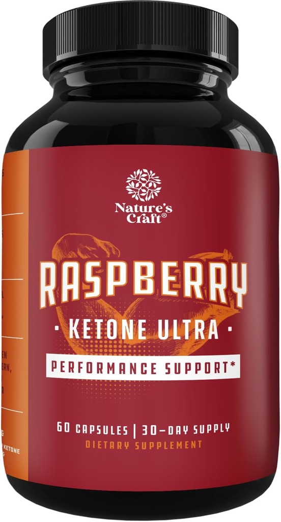 Supplemento di perdita di peso di lampone puro - Keto brucia grassi naturali pillole di dieta per gli uomini e le donne aumentare il metabolismo Bruciare il grasso della pancia Potente Appetite Suppressant 500 mg 60 capsule