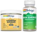 SOLARAY Magnesium Glycinat Pulver 350mg und High Energy Multivitamin Bundle - Chelat Magnesium und einmal täglich Multi - Knochen Gesundheit, Muskel, Herz und Immununterstützung, 60-Tage Garantie, 6oz/60ct