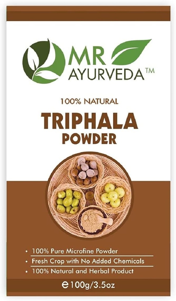 Eleven Zone 100 Pure Triphala Pulver | Triphala Pulver für Haut | Triphala Powder Organic | Triphala Pulver für Haare | Triphala Pulver für Gesicht | Keine Chemikalien hinzugefügt, 100 Gramm