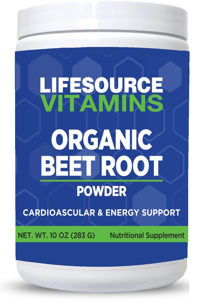 LifeSource Vitamines Poudre de racine de betterave - Organic 10 oz - 57 portions - US California Beets - Non-OGM