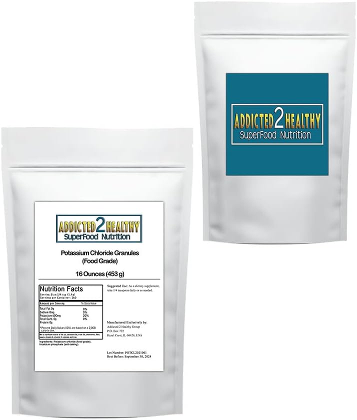 1 Pfund Kaliumchlorid-Granulat (Food Grade) - von Addicted 2 Healthy, 16.0 Ounce
