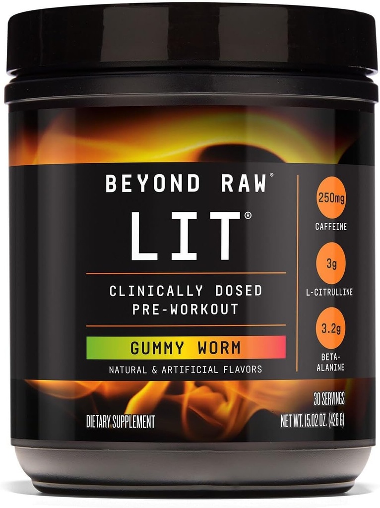 Au-delà de la pré-entraînement brut LIT - Worm Gummy (30 services)