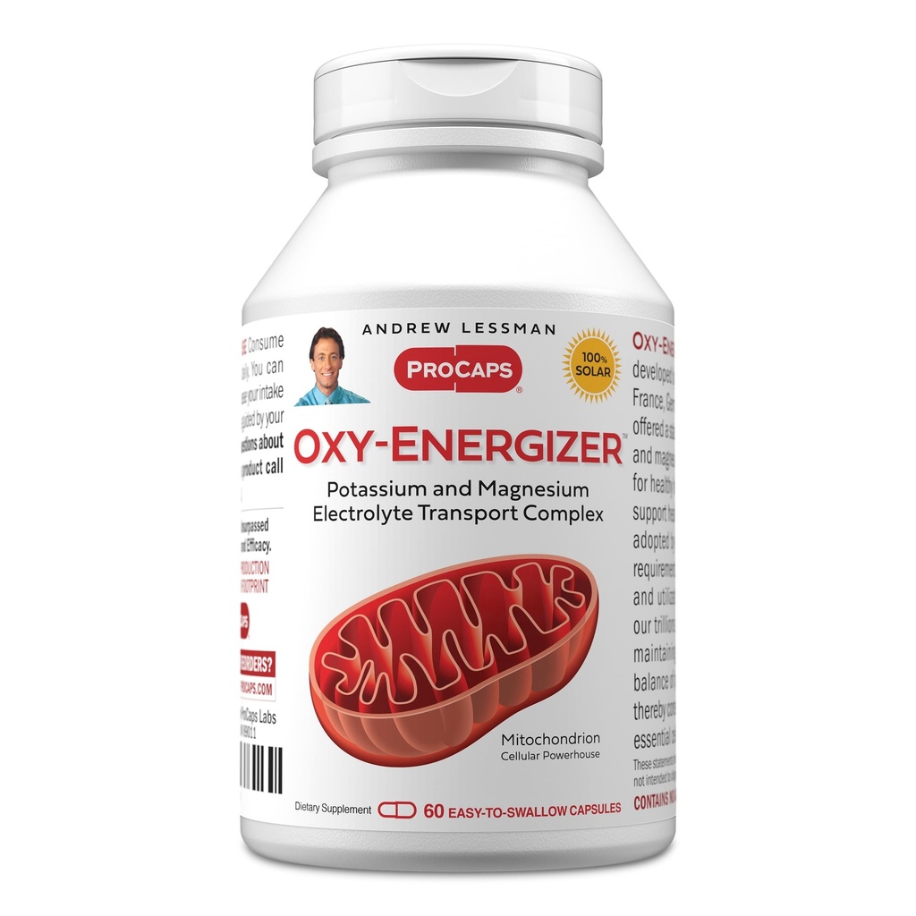 ANDREW LESSMAN Oxy-Energizer 60 Kapseln - Kombination von zwei Vital-Elektrolyt-Minerals Kalium-Magnesium Aspartate-Citrate-Komplex zur Unterstützung der optimalen Cellular Energy Production. Keine Zusatzstoffe
