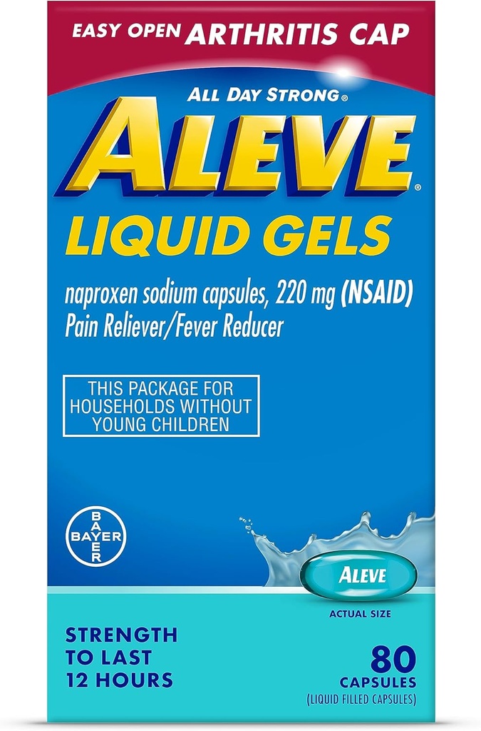 Aleve Arthrite Gels liquides 80ct. 24cs