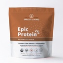 Sprout Living Epic Protein, Plant Based Protein & Superfoods Powder, Chocolate Maca Powder | 20 Grams Organic Protein Powder, Vegan, Non Dairy, Non-GMO, Glutenfrei, Low Sugar (5 Pfund, 60 Portionen)