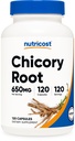 Nutricost Chicory Root 650mg Pro Capsule - 120 pflanzenbasierte Kapseln, Non-GMO, Glutenfrei