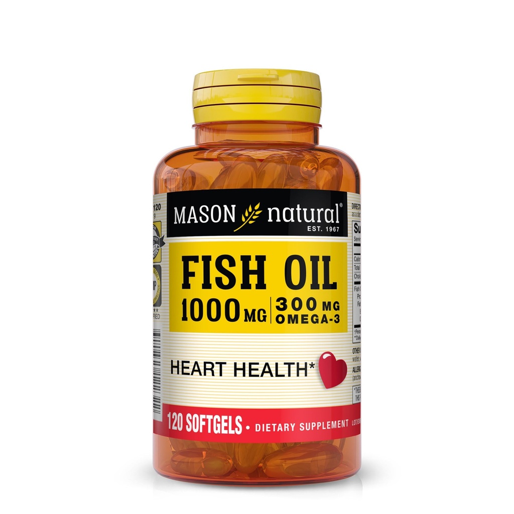 MASON NATURAL Mason Fischöl 1000mg Omega-3 Softgels