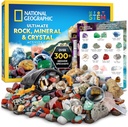 National Geographic Rock Collection Box for Kids – Ensemble de pierres précieuses et de cristaux de 300 pièces comprenant des géodes et de vrais cristaux, des roches et des minéraux, kit scientifique pour les enfants, un cadeau de géologie pour les garçons et les filles