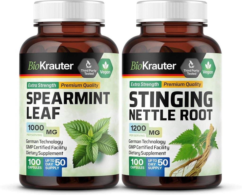 BIO KRAUTER Spearmint 100 Kapseln & Stinging Nettle 100 Kapseln