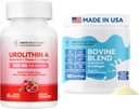 Urolitina Un supplemento 1000 MG per la resistenza del muscolo + polvere di colostrum & collagene del bovino per la salute del fegato, il supporto immunitario, la crescita dei capelli e il supplemento di bellezza