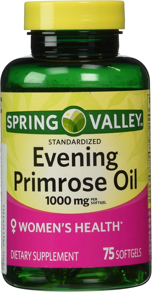 Valle di primavera - Olio di Primrose di sera 1000 mg, 75 Softgels
