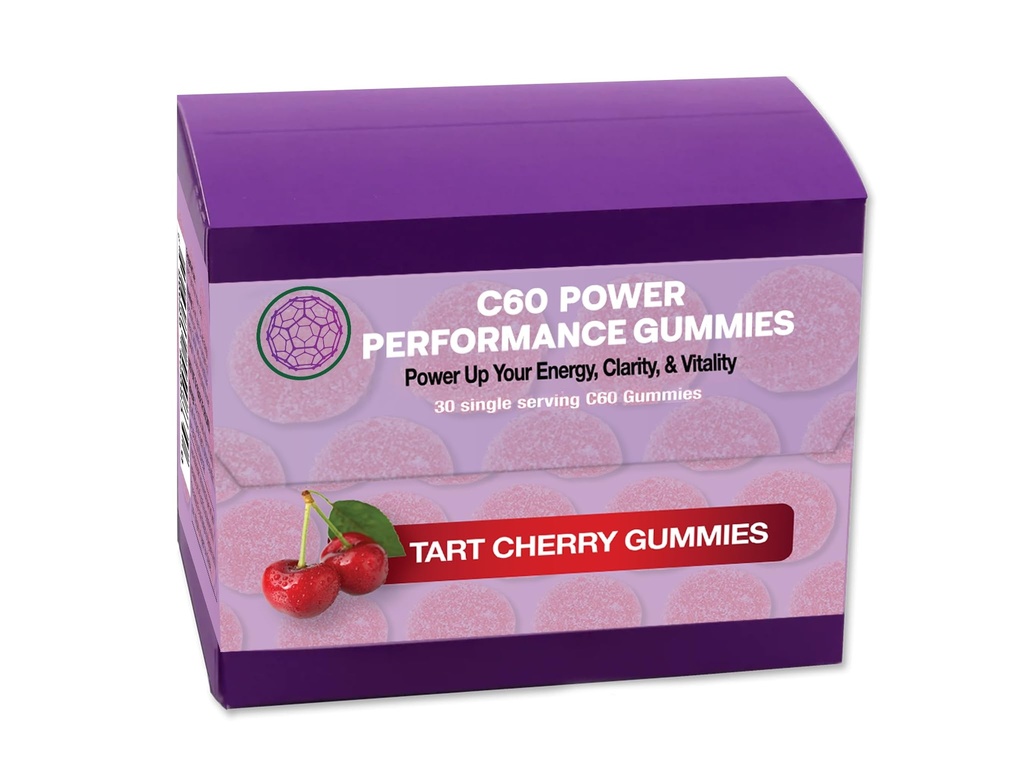 C60 Power C60 Gummies - Supporto per il benessere naturale per uomini e donne, 99,99% Pure Sublimated Carbon Fullerenes, promuove energia, Clarity mentale, & Stamina - 30 Count