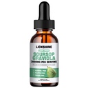 1 Packs 3000MG Soursop Graviola Liquid Drop pour le support et la régénération cellulaire, lmmune, Gut, Antioxydant, Mood, Relax, Foie et Sleep Zzz - Soursop Graviola Leaf Extract, Sea Moss, Turmeric - 2Fl Oz